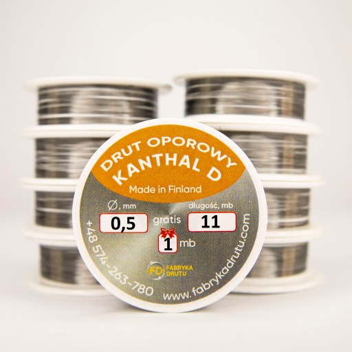 Drut Oporowy od Kanthal D 0,5 mm 10 m Trwały Odporny do AGD Elektroniki