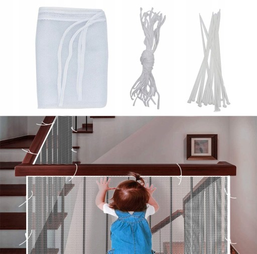 SIATKA ZABEZPIECZAJĄCA OCHRONNA BALUSTRADĘ 300x74