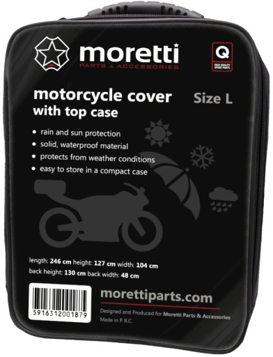 POKROWIEC MOTOCYKLOWY Z KUFREM ROZ-L MOTOR SKUTER