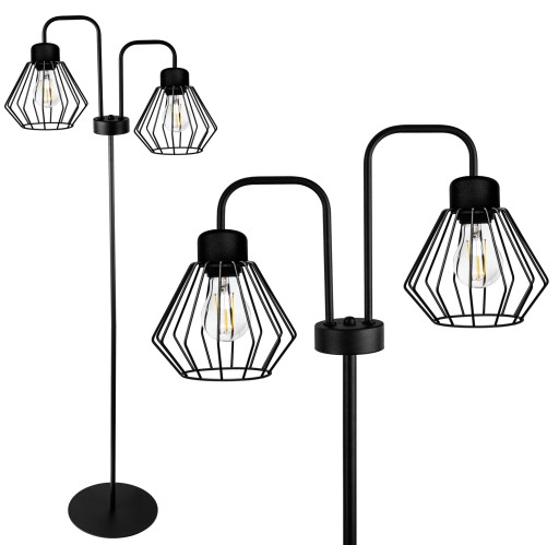 MODNA LAMPA STOJĄCA PODŁOGOWA LOFT EDISON PODWÓJNA