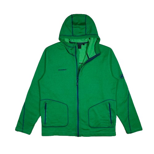 MAMMUT Bluza Trekkingowa Męska Full Zip Zielona Logowana r. XXL