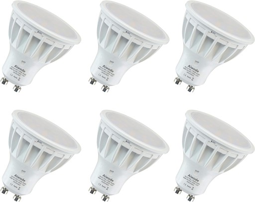 Zestaw 6x Żarówka LED GU10 5W=50W 550lm 2700K 230V 120° Ciepła Aiwode