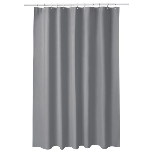 IKEA LUDDHAGTORN Zasłona prysznicowa szary 180x200