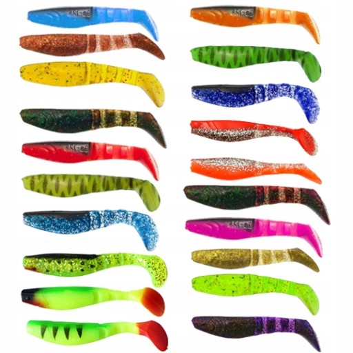 ZESTAW 20x przynęta wędkarska RIPPER KOPYTO guma 8cm ripper SZCZUPAK OKOŃ