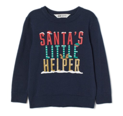 H&M SWETER CHŁOPIĘCY SWETEREK ŚWIĄTECZNY 92