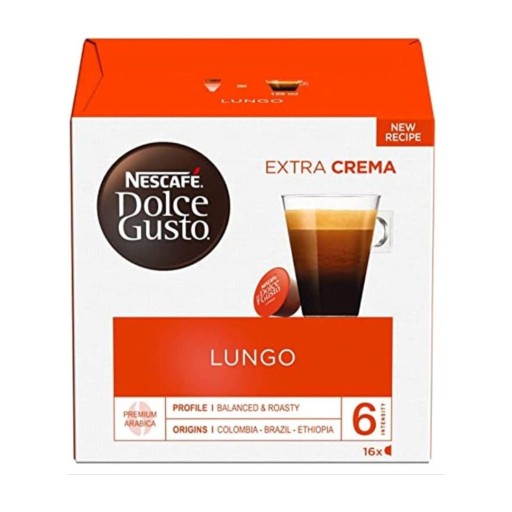 ZESTAW KAPSULEK 16X NESPRESSO DOLCE GUSTO LUNGO