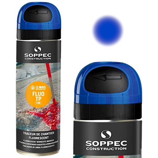 Farba geodezyjna Spray niebieski Soppec FLUO TP