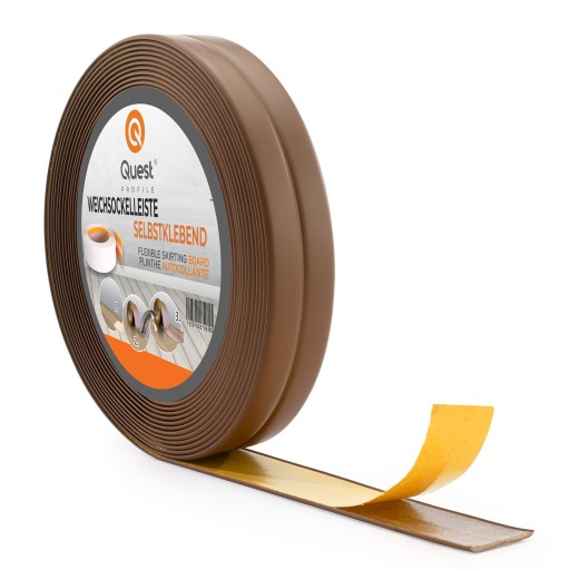 Listwa samoprzylepna PCV 10x10 brąz 5m