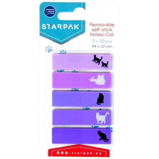 ZAKŁADKI INDEKSUJĄCE STARPAK 44X12MM KOTY