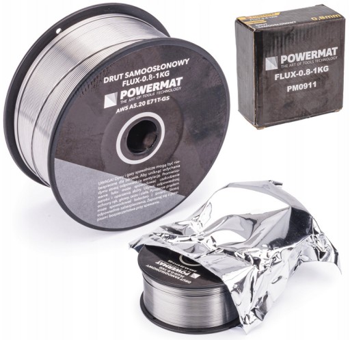 DRUT SPAWALNICZY SAMOOSŁONOWY FLUX 0,8MM 1KG FCAW