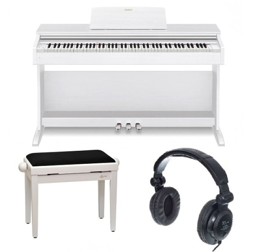 CASIO AP-270 WE PIANO CYFROWE + ŁAWA DREWNIANA + SŁUCHAWKI - ZESTAW