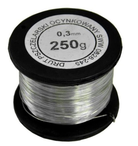 Drut pszczelarski do ramek 0,3mm 0,250g Ocynk