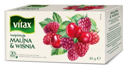 Herbata VITAX MALINA I WIŚNIA 20 torebek