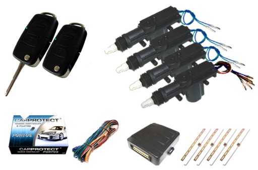 Zamek centralny CarProtect PORTOS pilot scyzoryk