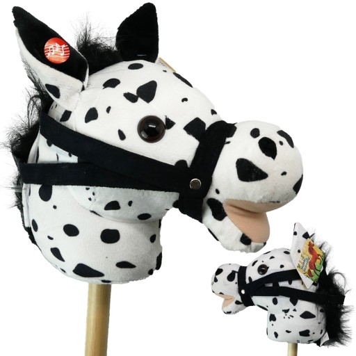 KOŃ NA PATYKU HOBBY HORSE konik na kiju PLUSZOWY głowa konia DŹWIĘK pluszak