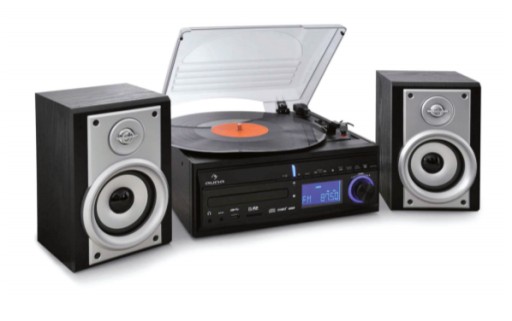 auna 10004797 Wieża gramofon USB CD/MP3 nagrywanie z płyt winylowych na USB