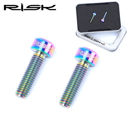 2pcs M5x18mm Bicycle Brake Lever Bolts Titanium Alloy Hollow Disc Brake Cla