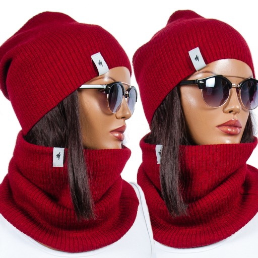 KOMPLET CZAPKA BEANIE+ KOMIN Szalik SPORTOWY Polski KOLORY
