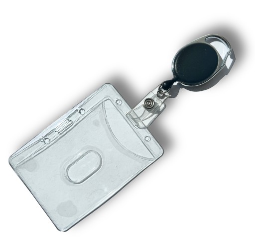 IDENTYFIKATOR NA KARTY HOLDER ETUI RETRATOR SIPASS - CZARNY