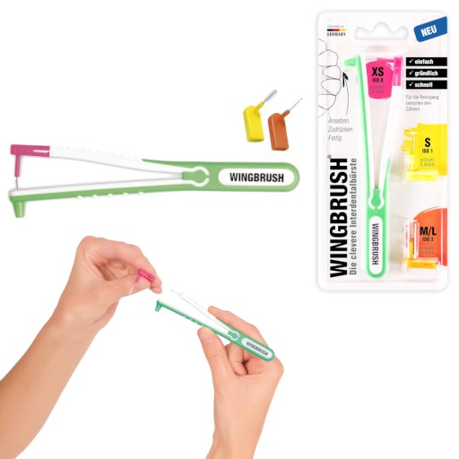 SZCZOTECZKA MIĘDZYZĘBOWA WINGBRUSH KOŃCÓWKA 3 szt. SZCZOTKA XS, S, M/L