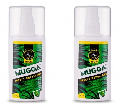 2x Środek komary i kleszcze Mugga spray 75ml DEET