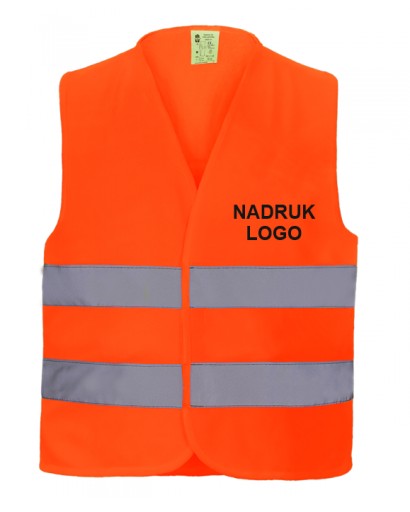 Kamizelka ostrzegawcza z NADRUKIEM LOGO pierś '3XL