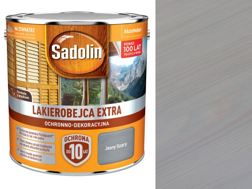 Sadolin Lakierobejca drewna EXTRA Jasny Szary 5L