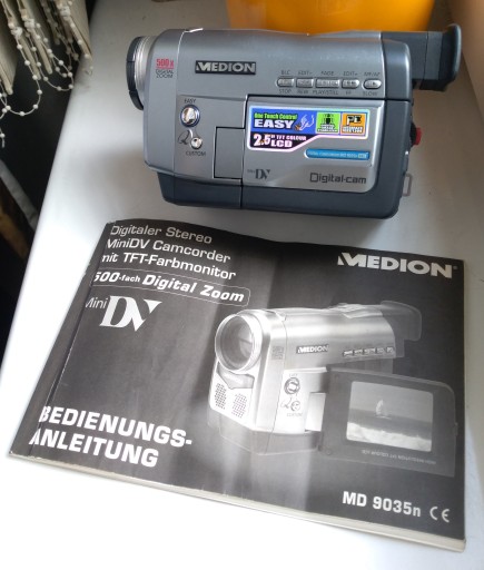 Kamera MiniDV, MEDION MD 9035n, ładna+ instrukcja