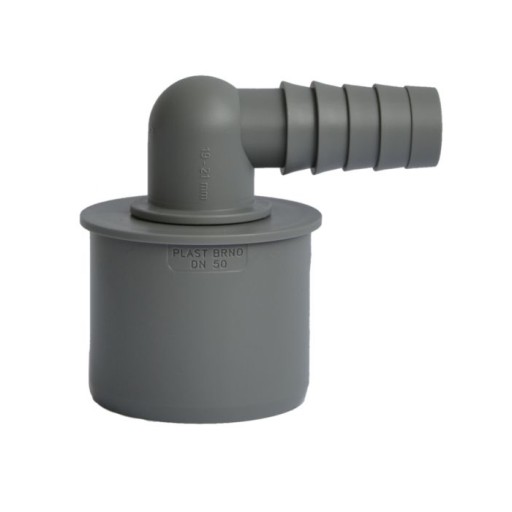 Korek redukcja kątowa fi 50 mm z wyjściem na wąż