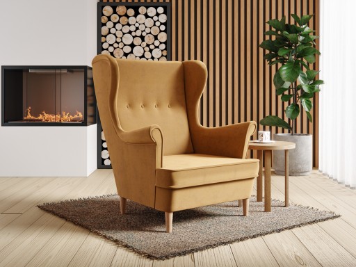 Fotel Uszak OTTO tradycyjny magic velvet hydrofobowa
