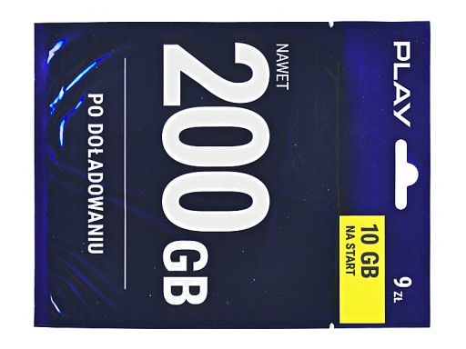 Starter PLAY 9 zł + 10 GB - internet na kartę