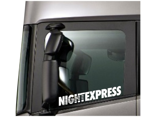 Naklejka NIGHT EXPRESS na tira busa ciężarówkę szybę *Kolory *55cm