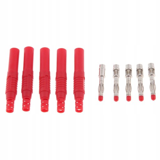 5 sztuk 4mm izolowany osłonięty wtyk bananowy DIY