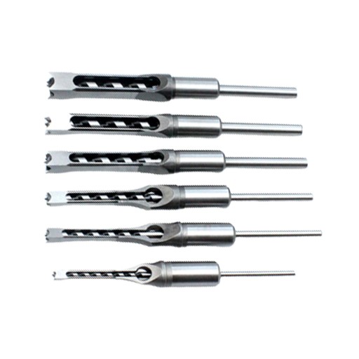 HSS chisel set, durable square hole drill bit for wood, square 6 pcs