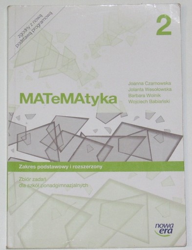 Matematyka 2 Zbiór zadań ZPiR - Joanna Czarnowska