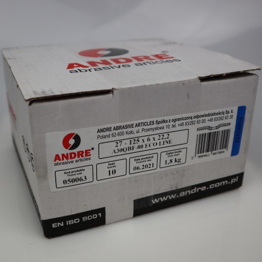 10szt Tarcze do metalu Andre 125x6 x 22,2mm