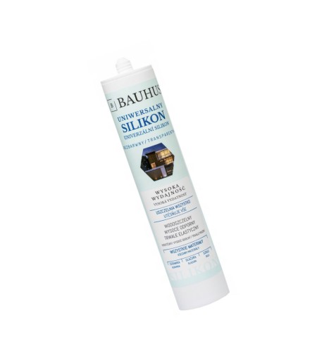 BAUHUS Silikon Uniwersalny Bezbarwny 280ml Wysoko Wydajny