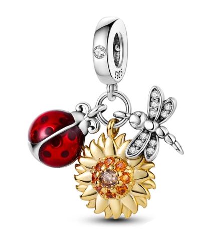 Charms Zawieszka Biedronka Charmsy Zawieszki do bransoletek Srebro s925