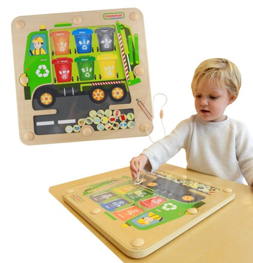 MASTERKIDZ TABLICA MAGNETYCZNA NAUKA O RECYKLINGU I SEGREGACJI ODPADÓW