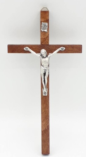 KRZYŻ WISZĄCY . 18 cm . Drewniany .