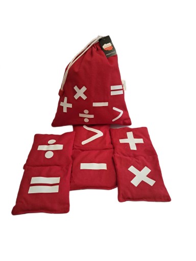 WORECZKI SENSORYCZNE SYMBOLE MATEMATYCZNE 6 szt