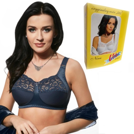 Biustonosz półusztywniany 583 Nina grafitowy 75G