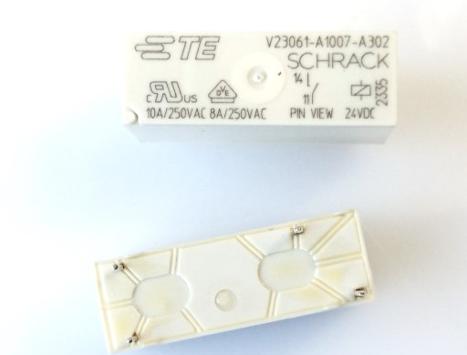 [2szt] Przekaźnik zwierny V23061-A1007-A302 (=A402) cewka 24VDC prąd 8A