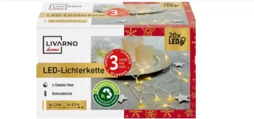 ŁAŃCUCH ŚWIETLNY 20 LED LIVARNO HOME