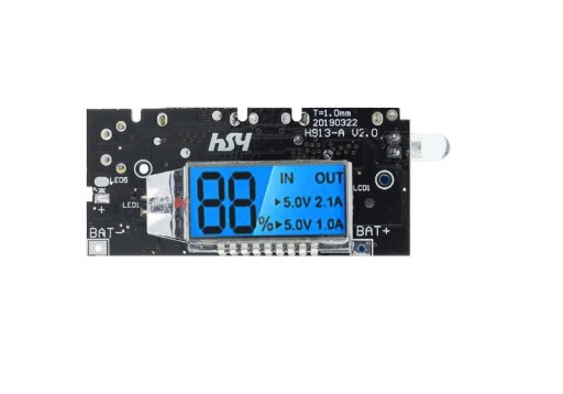 Power Bank Moduł LCD 2x USB 2.1A + Latarka LED