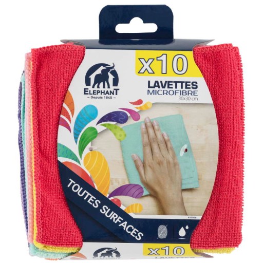 Zestaw ścierek z mikrofibry Elephant 495066 10 szt ściereczki