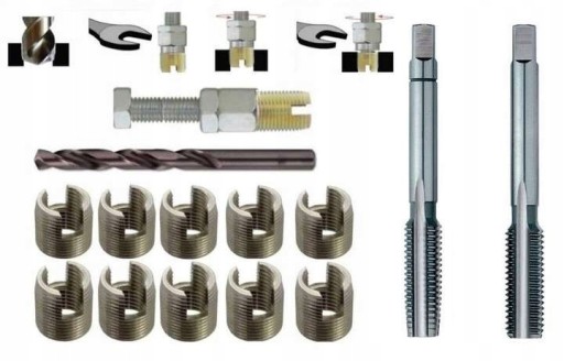 Zestaw do naprawy gwintu M8 X1.25MM SAMOGWINT