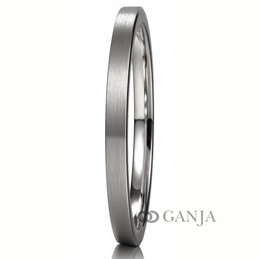 Obrączka tytanowa płaska szer. 2mm wzór BT18