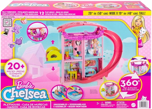 DOMEK BARBIE CHELSEA DLA LALEK AKCESORIA ZESTAW DLA DZIEWCZYNKI PREZENT