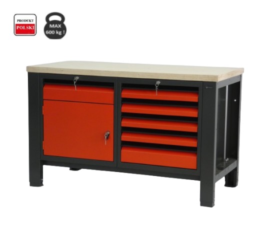 Stół szafka warsztatowy 1400 mm narzędziowy ślusarski mocny kolory